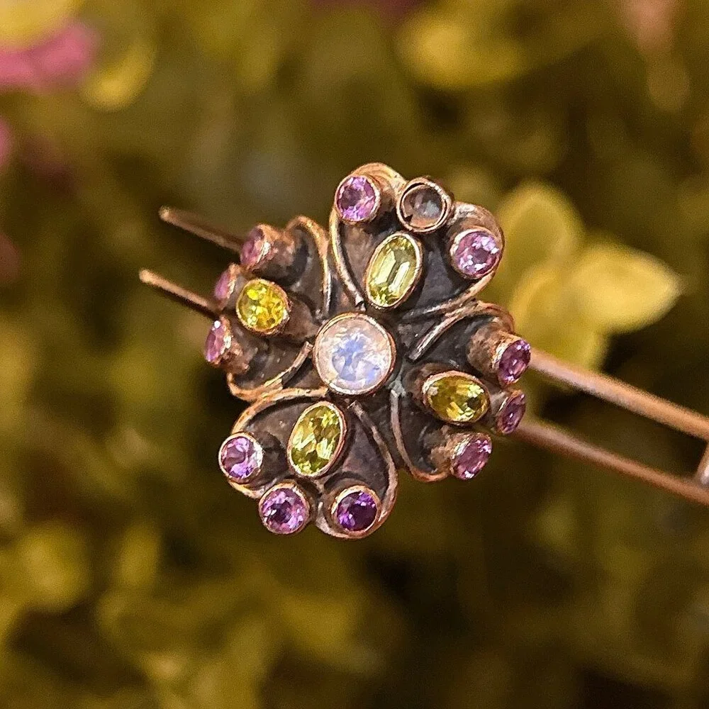 Nicky Butler 925‎ Multistones Ring (Missing 1 Stone)